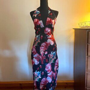 Princess Polly Floral Maxi Dress - Black and Red